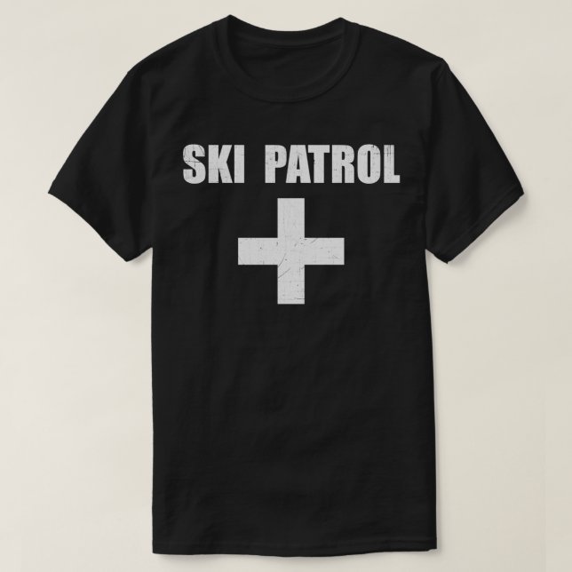 Ski Patrol Skiing First Aid Winter Hoodie T Shirt (Design framsida)