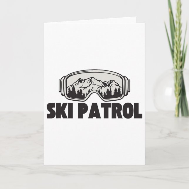 Ski Patrol Winter Skiing Goggles Mountain Resa Kort (Framsida)