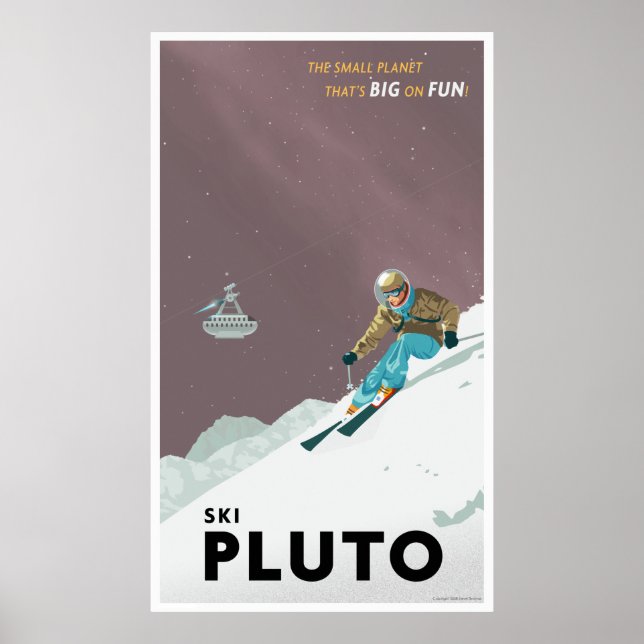 Ski-pluto - stort format poster (Framsidan)