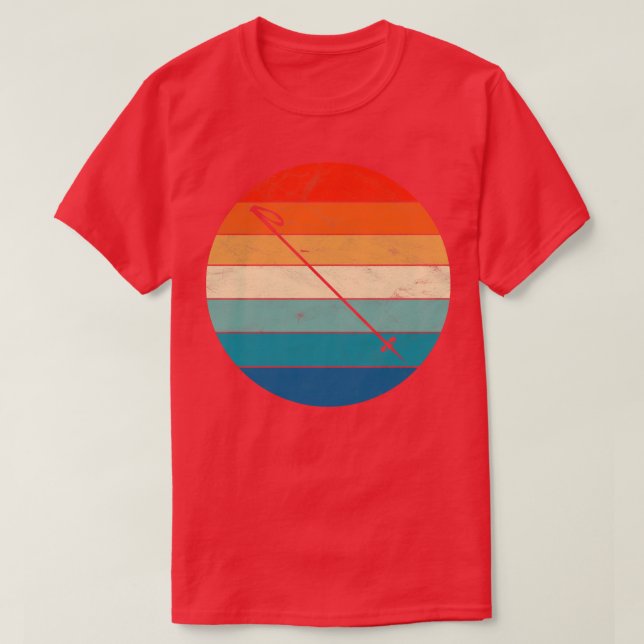 Ski Pole T Shirt (Design framsida)
