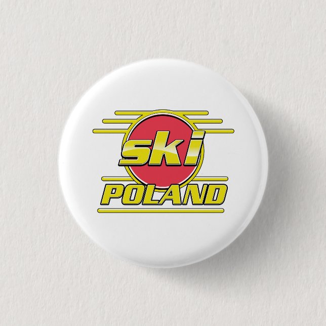 Ski Polen 80-tals logotyp Knapp (Framsida)