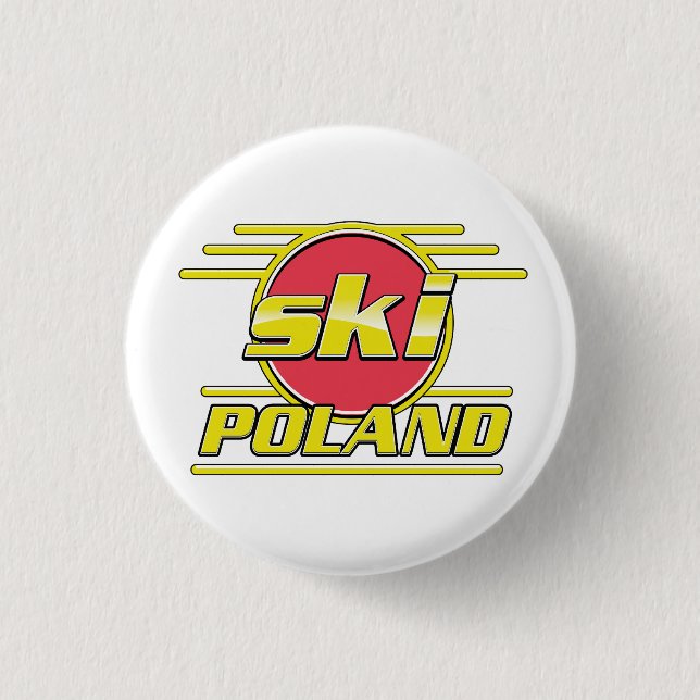 Ski Polen 80-tals logotyp Knapp (Framsida)