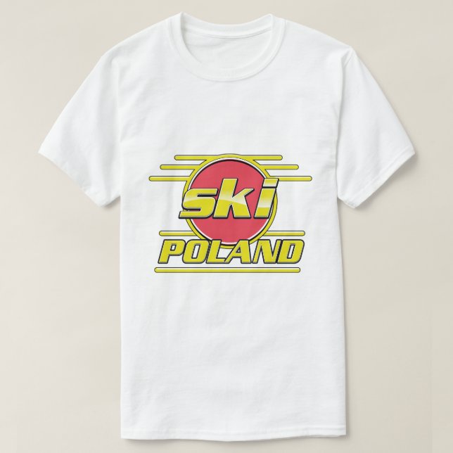 Ski Polens 80-årsjubileum-logotyp T Shirt (Design framsida)