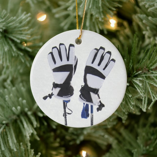 Ski Poles and Gloves Ornament (Träd)