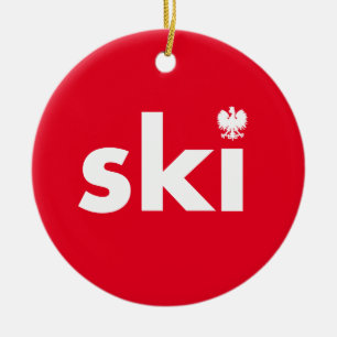 Ski Polska Efternamn Jul Ornament