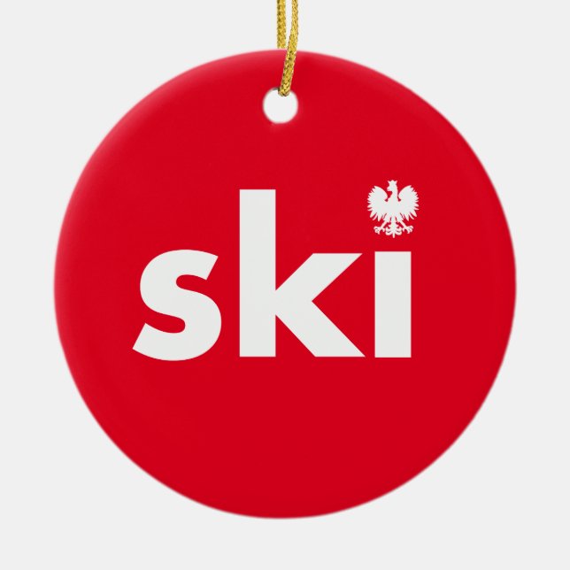 Ski Polska Efternamn Jul Ornament (Framsidan)
