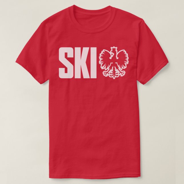 Ski Polska efternamnsslutet i Ski Dyngus-dagen T Shirt (Design framsida)