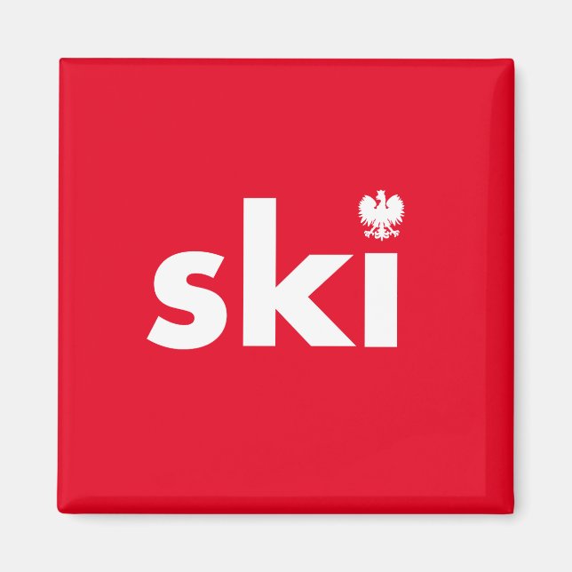 Ski Polskt efternamn Magnet (Framsidan)