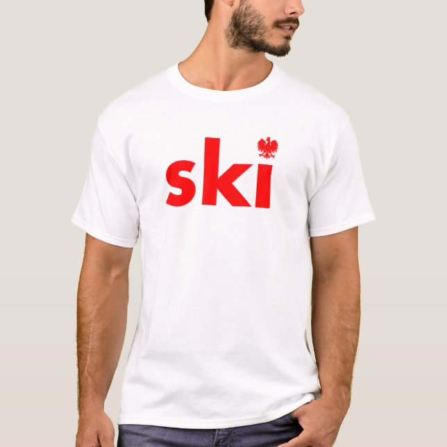 Ski Polskt efternamn Tshirt T Shirt (Framsida)