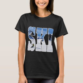 SKI - Present till skidåkare typografisk design T Shirt