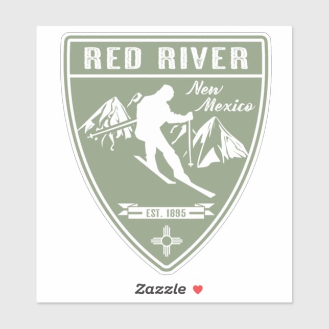 Ski Red River New mexico Klistermärken (Ark)