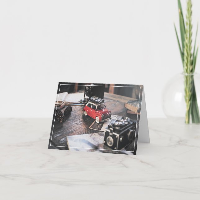 Ski Resa för jul Kort (Framsida)