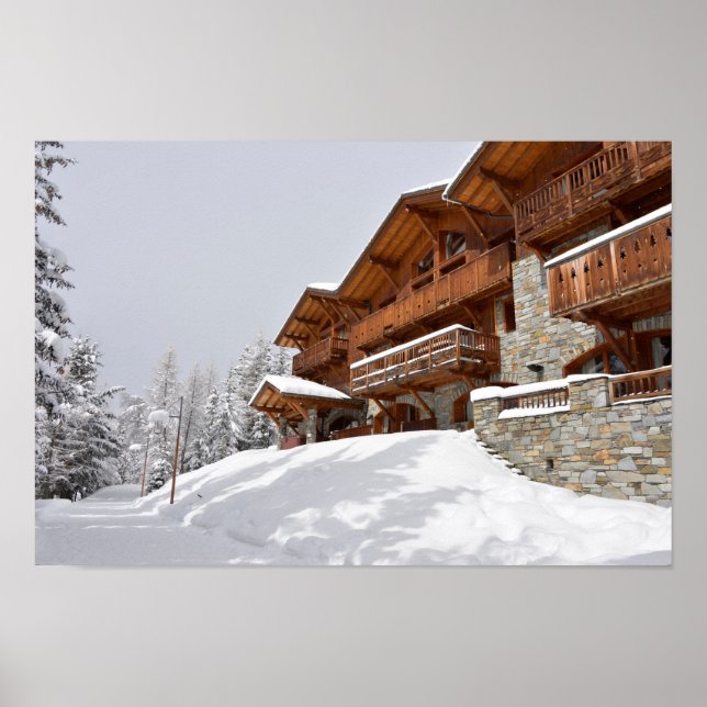 Ski resort chalet poster (Framsidan)