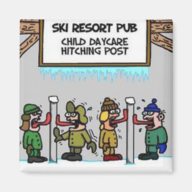 Ski Resort Child Daycare Magnet (Framsidan)