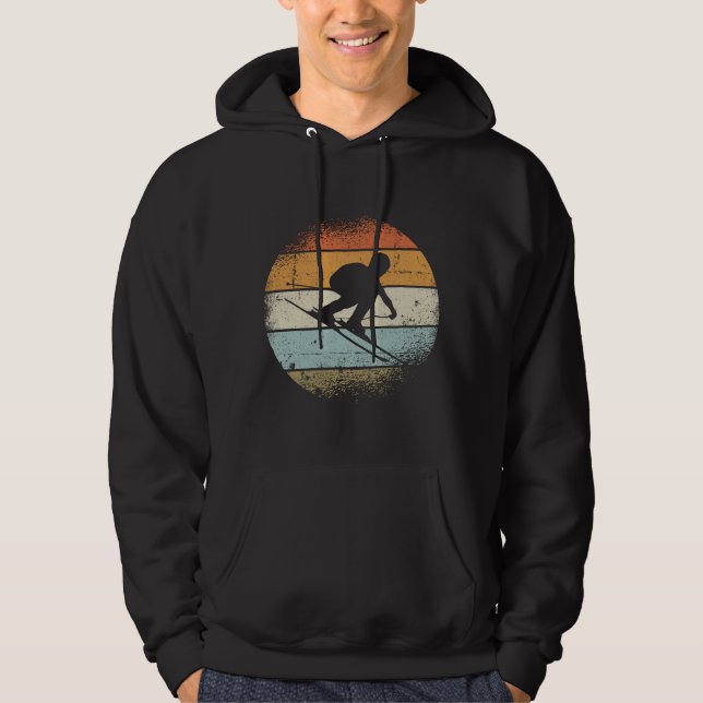 Ski Retro-design Hoodie (Framsida)