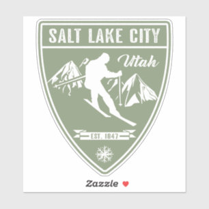 Ski Salt Sjö City Utah Klistermärken