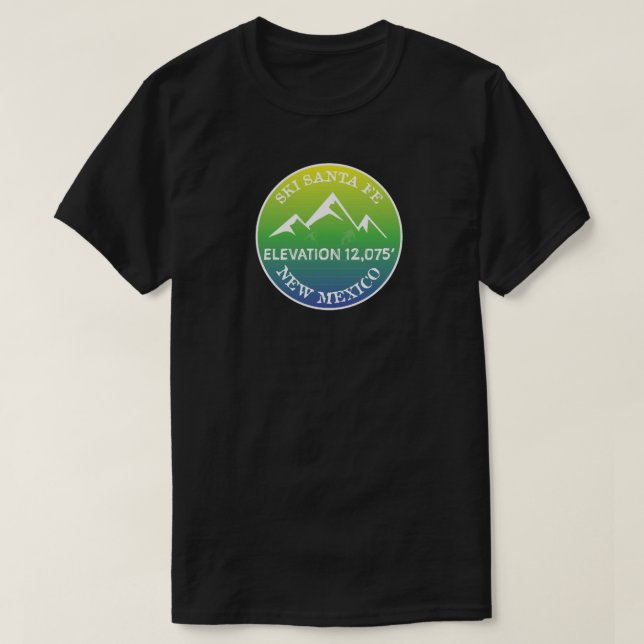 Ski Santa Fe New mexico T Shirt (Design framsida)