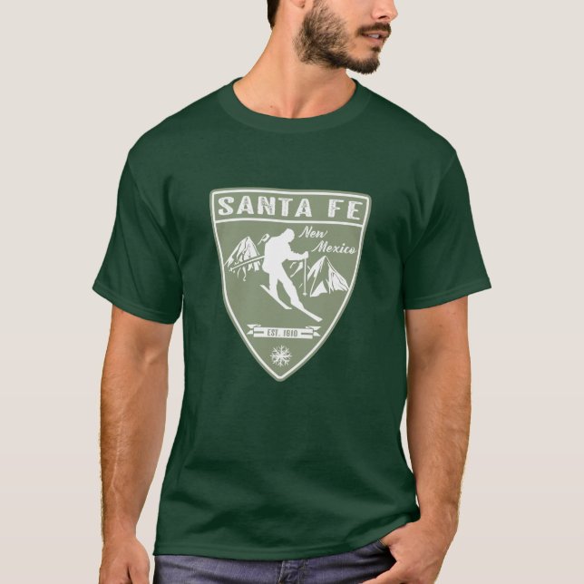 Ski Santa Fe New mexico T Shirt (Framsida)