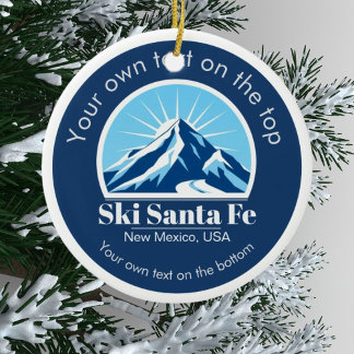 Ski Santa Fe New Mexico usa ski resort  Julgransprydnad Keramik