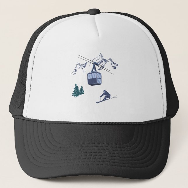 Ski Scene Winter Sports Keps (Framsida)