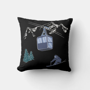 Ski Scene Winter Sports Kudde