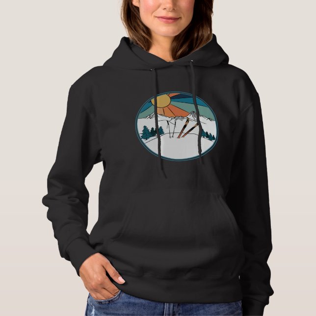 Ski Scenpulver till människa T Shirt (Framsida)