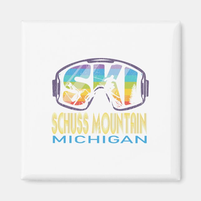Ski Schuss Mountain Michigan skidestination  Magnet (Framsidan)