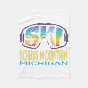 Ski Schuss Mountain Michigan skidtur Fleecefilt