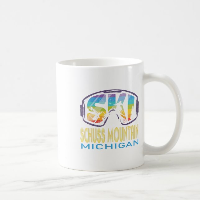 Ski Schuss Mountain Michigan skidtur  Kaffemugg (Höger)