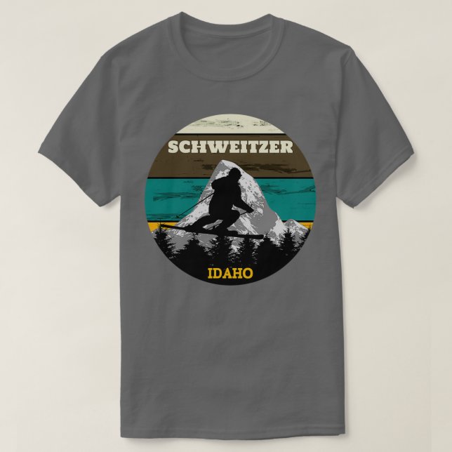 Ski Schweitzer Ski Slopes Idaho T Shirt (Design framsida)