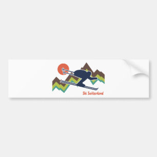 Ski Schweiz Bildekal
