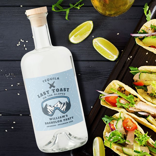 Ski-semester möhippa Tequila Spritflaskor Etikett (Skapare uppladdad)