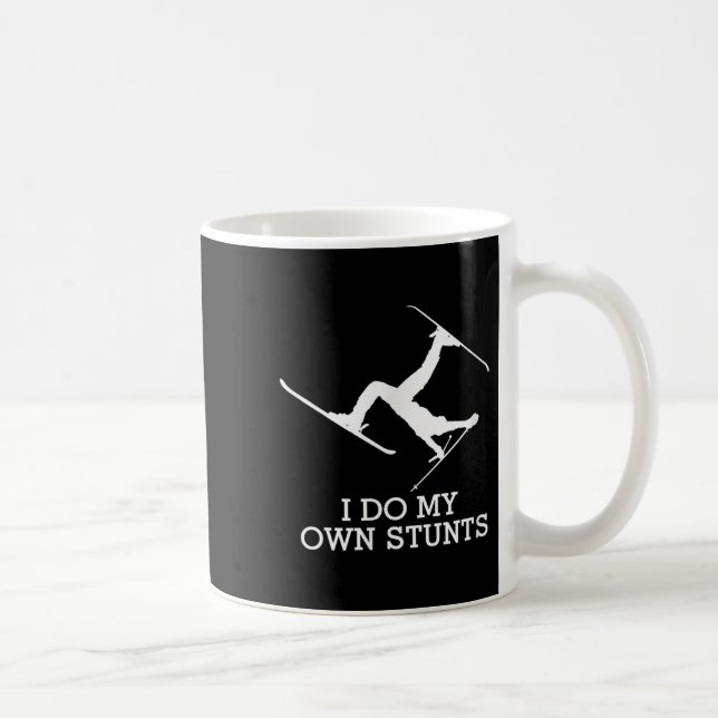 Ski Shirt - I Do My Own Stunts - Funny Skiing Tee  Kaffemugg (Höger)