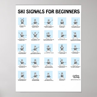 Ski Signals for Beginners Poster av Graham Harrop