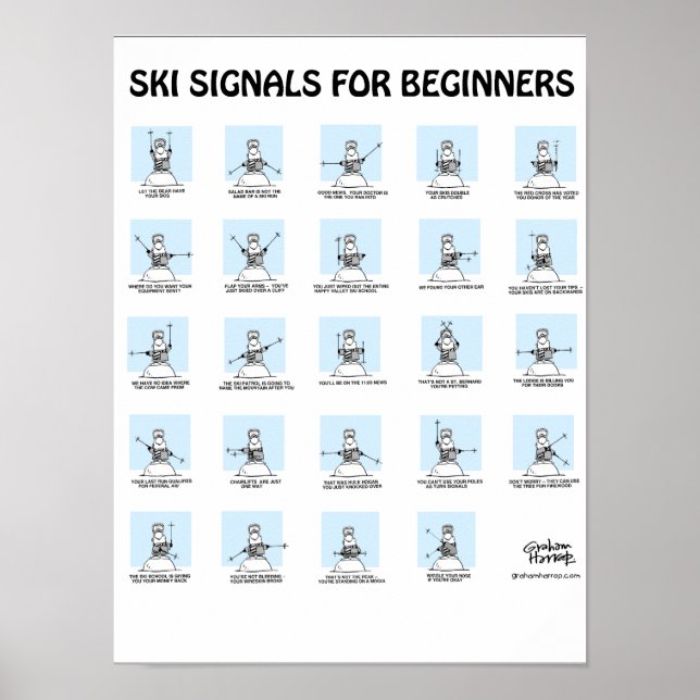 Ski Signals for Beginners Poster av Graham Harrop (Framsidan)