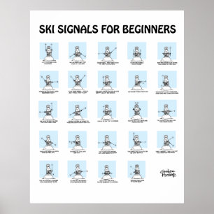 Ski Signals for Beginners Poster av Graham Harrop