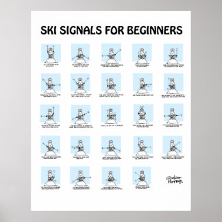 Ski Signals for Beginners Poster av Graham Harrop