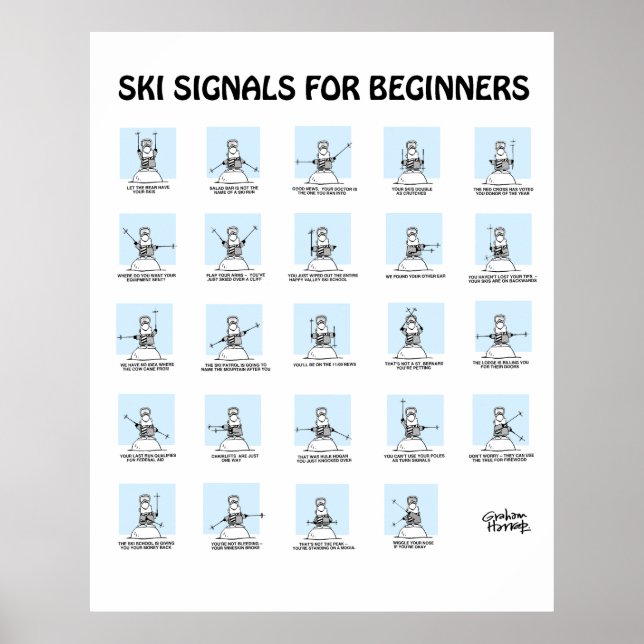 Ski Signals for Beginners Poster av Graham Harrop (Framsidan)