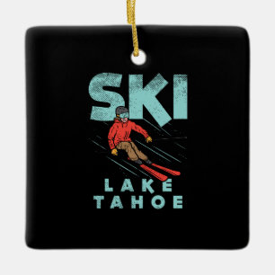 Ski Sjö Tahoe Julgransprydnad Keramik