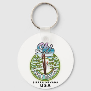Ski Sjö Tahoe Sierra Nevada USA Nyckelring