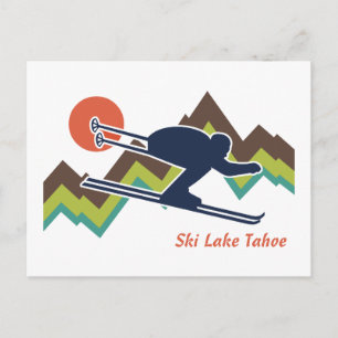 Ski Sjö Tahoe Vykort