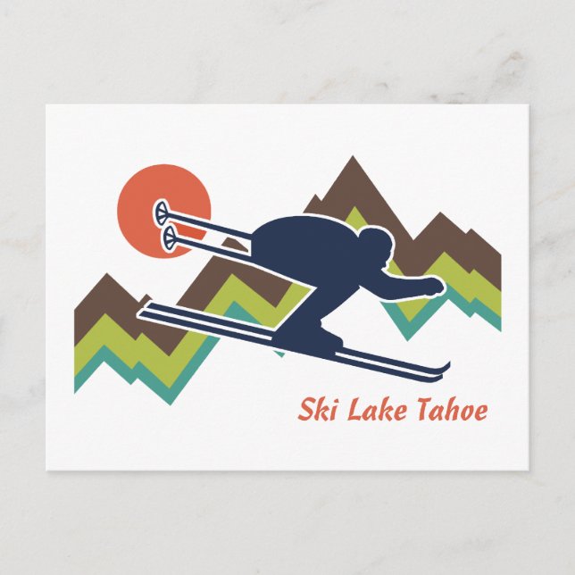 Ski Sjö Tahoe Vykort (Framsida)