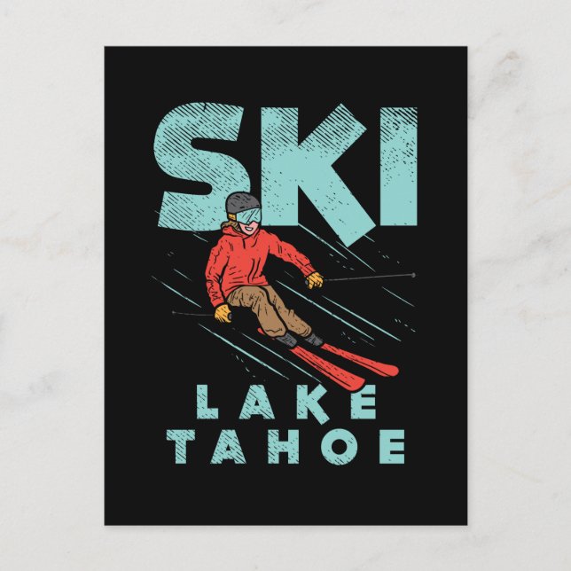 Ski Sjö Tahoe Vykort (Framsida)