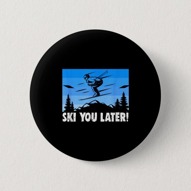 Ski ski vi ses senare! skidsport  knapp (Framsida)