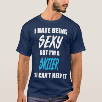 Ski skiing t shirt