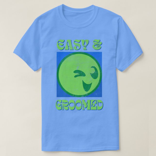 Ski Slope Grönt Springa Circle Jag är Easy Groomed T Shirt (Design framsida)