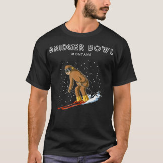 Ski Sloth Bridger Bowl Montana Ski Gift T Shirt
