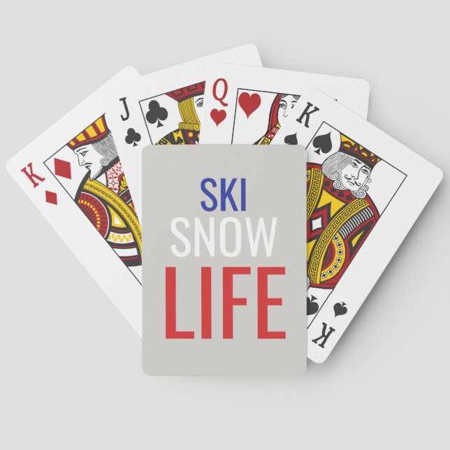 Ski, Snö, Life Kortlek (Baksidan)