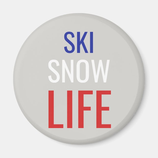 Ski, Snö, Life Magnet (Framsidan)