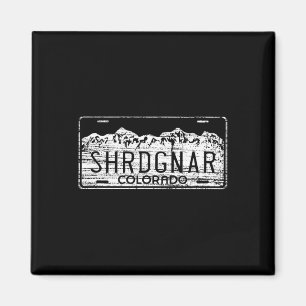 Ski Snowboard Colorado Registreringsskylt Shreddin Magnet